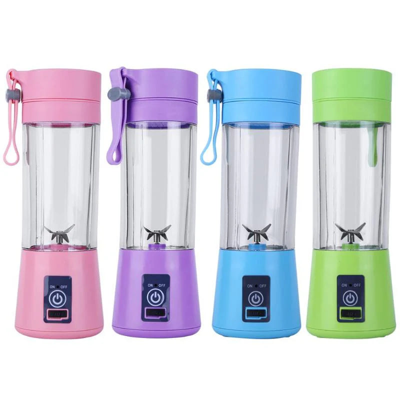 Portable Blender Juicer Cup – 6 Blades USB Rechargeable Smoothie Maker (380ml)