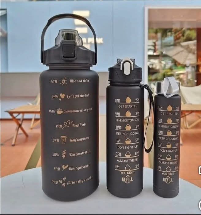 Motivational Time Marker Water Bottle – Leakproof Fitness Hydration Bottle