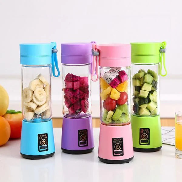 Portable Blender Juicer Cup – 6 Blades USB Rechargeable Smoothie Maker (380ml)